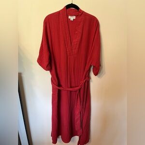 XL Velvet by Graham and Spencer red cotton dress